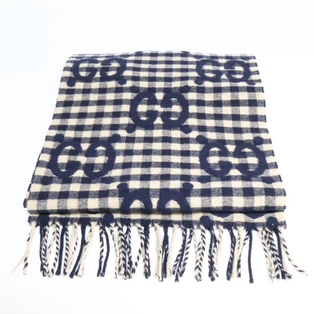Gucci GG Jacquard Checkered Scarf - Picture 5 of 5